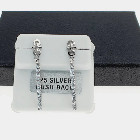 "925 sterling silver luxury CZ earrings for women/girls, Best for gift, RJUS2198 - Picture 5 of 8